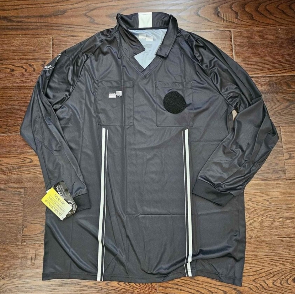 New Official Sports Long Sleeve Soccer Ref Jersey XL